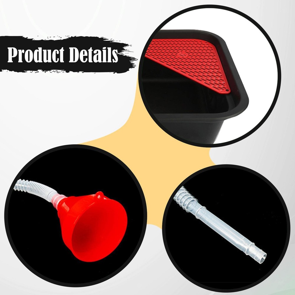 Oil Drain Pan Container Easy to Clean Versatile 9L Capacity Filter Screen with