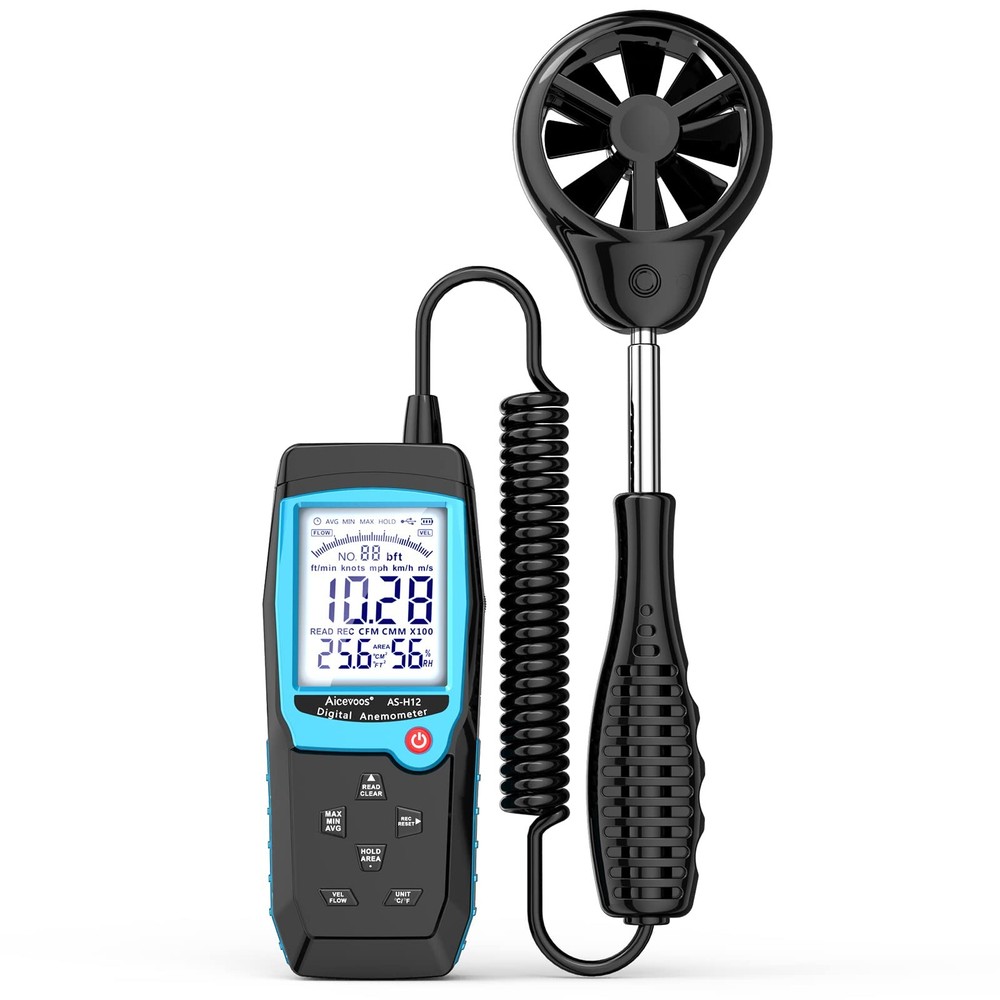 Aicevoos H12 Digital Anemometer Handheld Wind Speed Meter with Extended Wind...