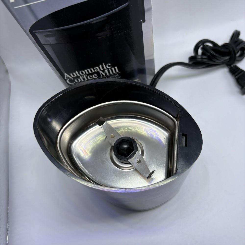 Proctor Silex Model E-1670 Black Automatic Safety Control Coffee Mill Tested
