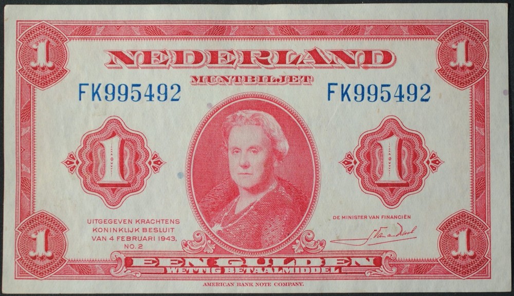 Netherlands P64a Gulden AU