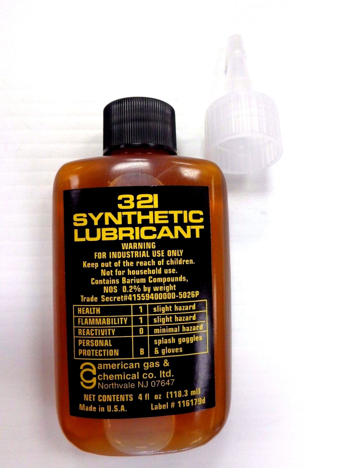 TSI 321 Synthetic Lubricant Reel Oil / Bearing Oil - 4 Oz Bottle w/ Dropper Cap