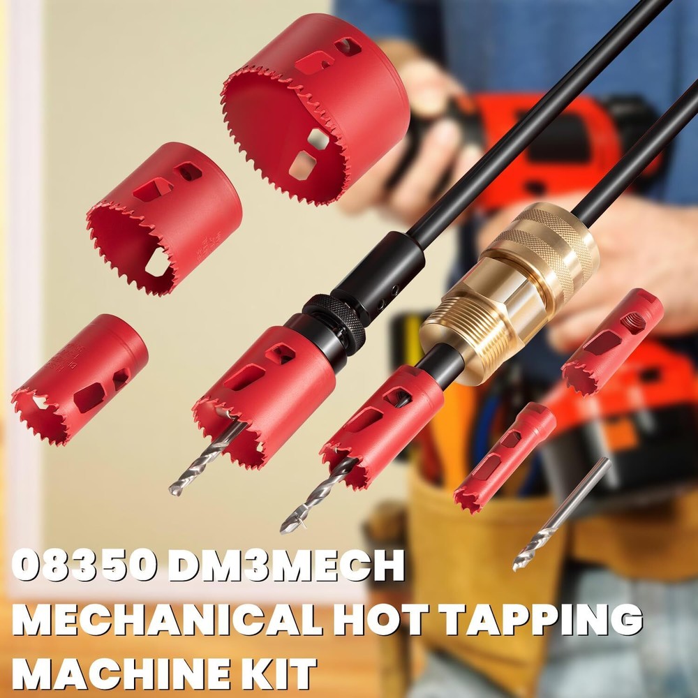 08350 DM3MECH Mechanical Hot Tapping Machine Complete Kit for NPT