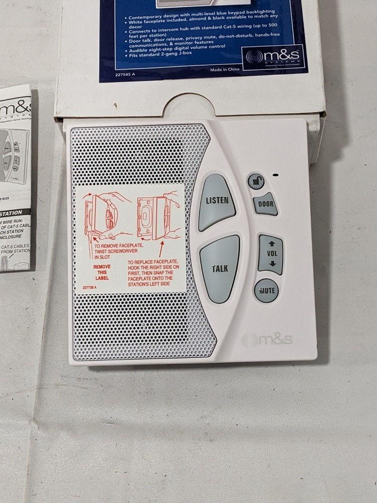 M&S Systems Intercom Room Station, White DMC-10RS