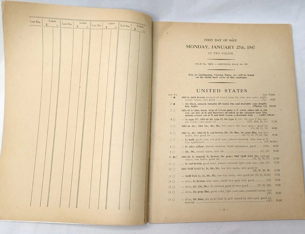 1947 HR Harmer Stamp Auction Catalog Foreign France & British AirPost philately