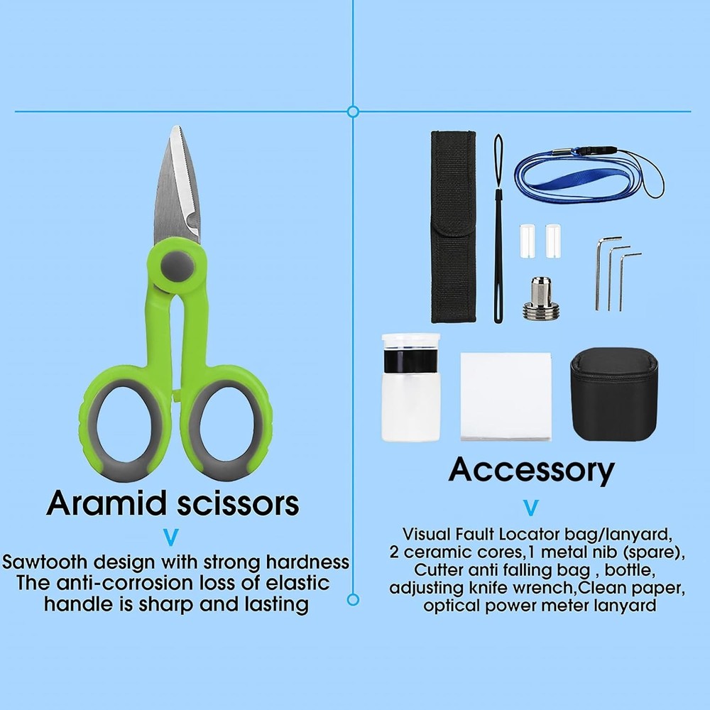 Fiber Optic Termination Tool Kit FTTH Cable Cold Welding Tool Set with 6S Optica