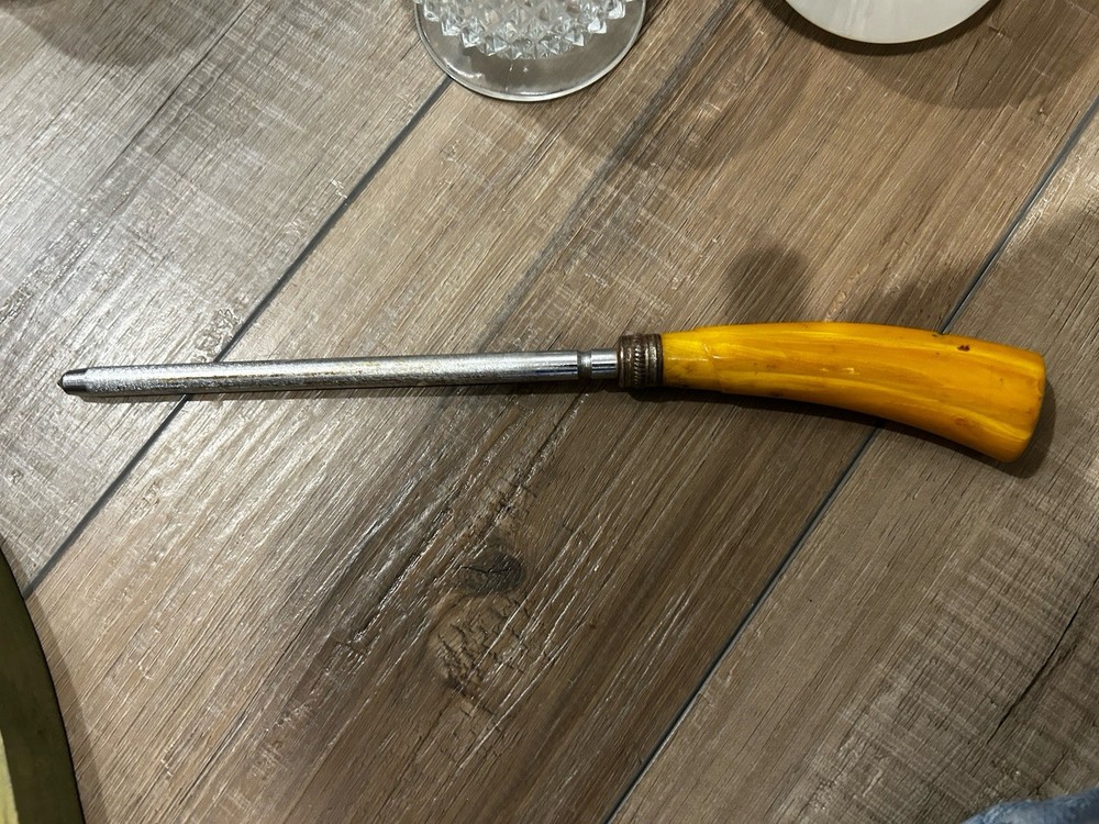 Vintage Art Deco Bakelite Handle Knife Sharpener Stainless Kitchen Tool