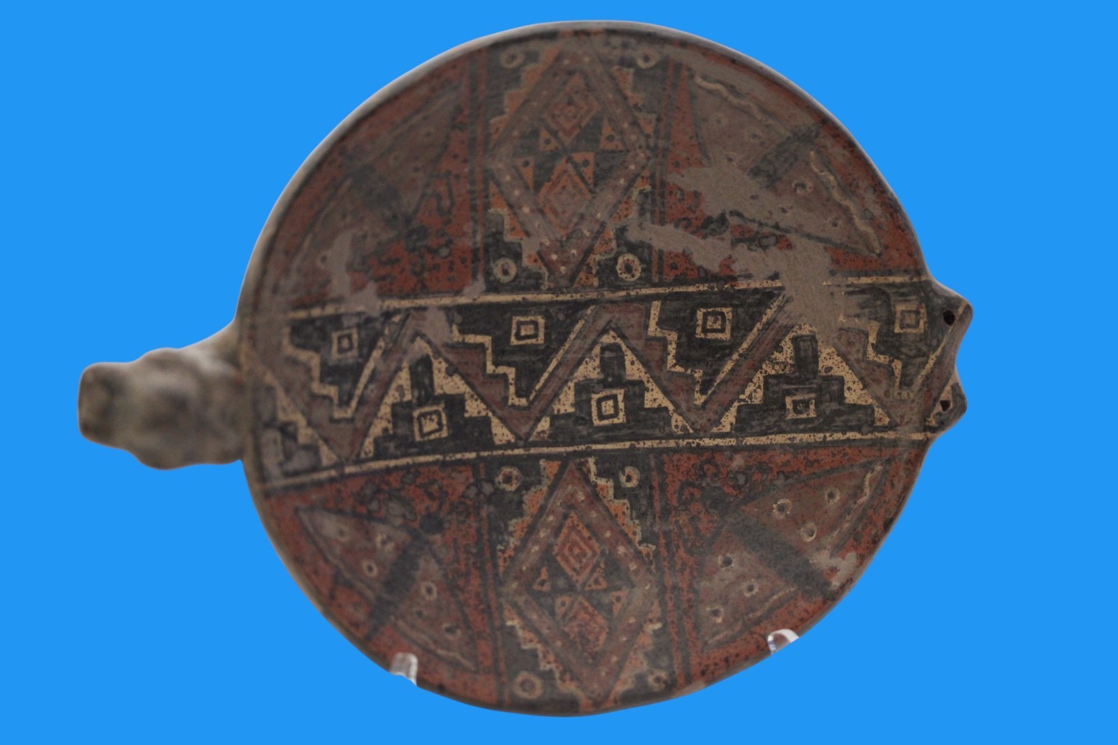 Museum Replica of a Pre Columbian Inca Artifact Small Plate From Peru 030