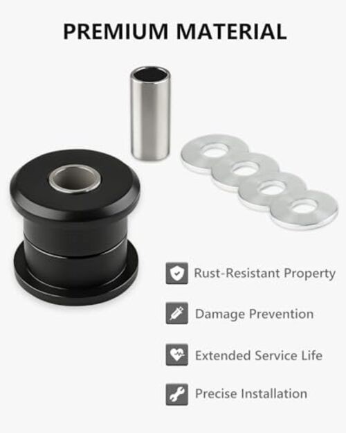 Polyurethane Front Differential Side Mount Bushings Set Kit, Front