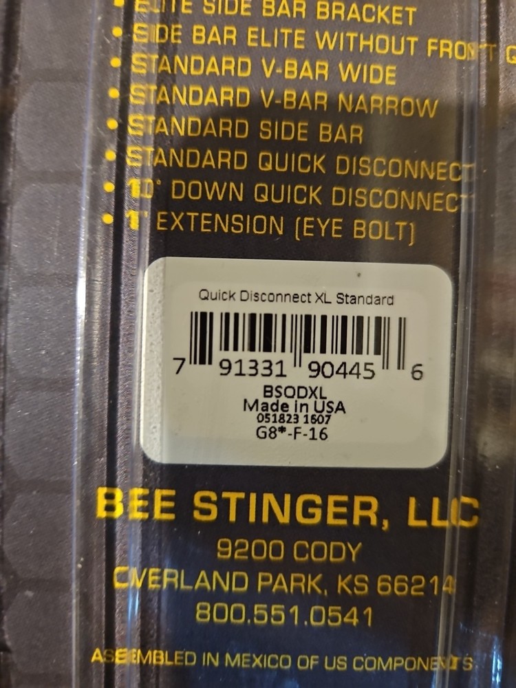 B-Stinger Quick Disconnect Compound Bow Hunting Stabilizer BSQDXL