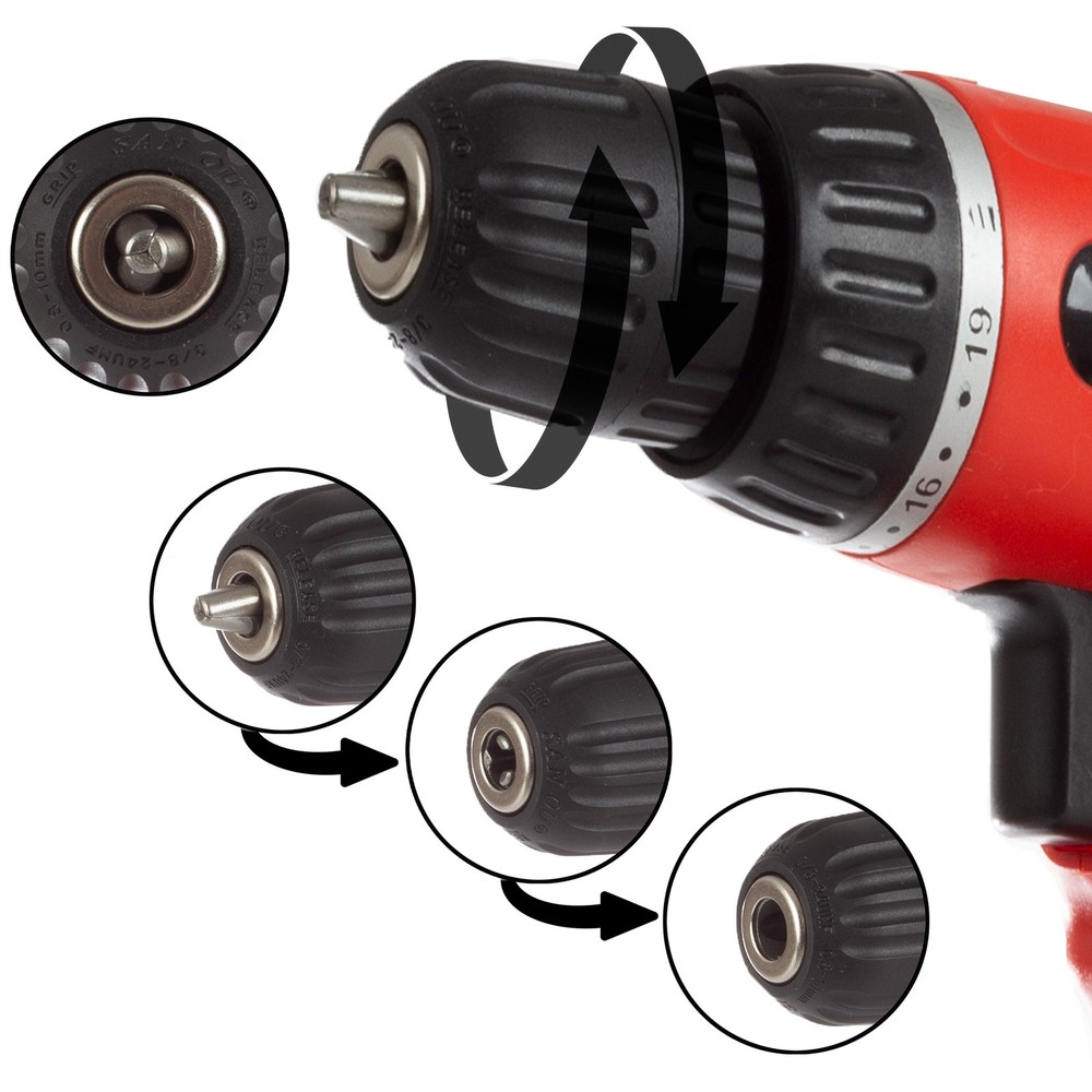 Stalwart 78 Pc - 18 Volt Cordless Drill Set 2 Drill Speeds Bits Drivers Socket
