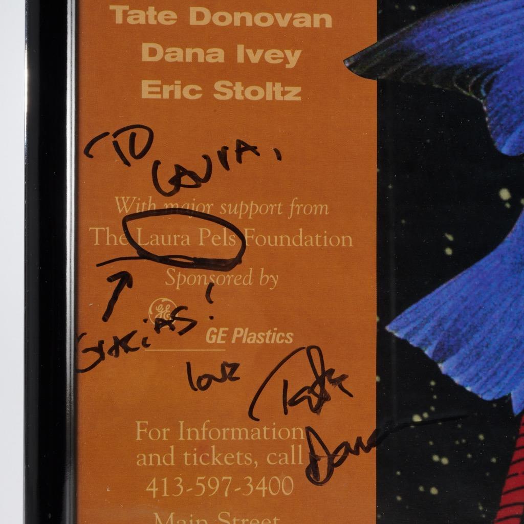 Williamstown Theatre Festival Glass Menagerie Tate Donovan Signed Framed Poster