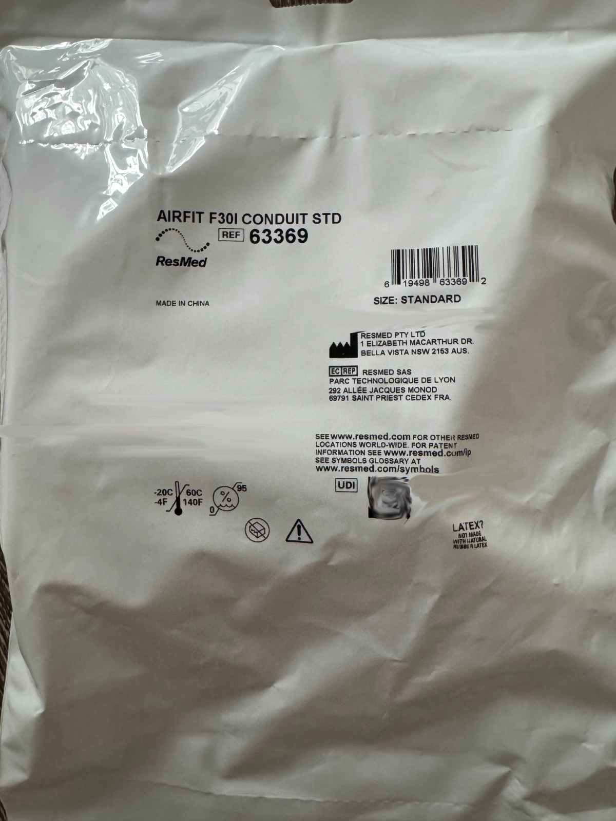 ResMed AirFit F30i Frame with Hose Elbow Standard 63369