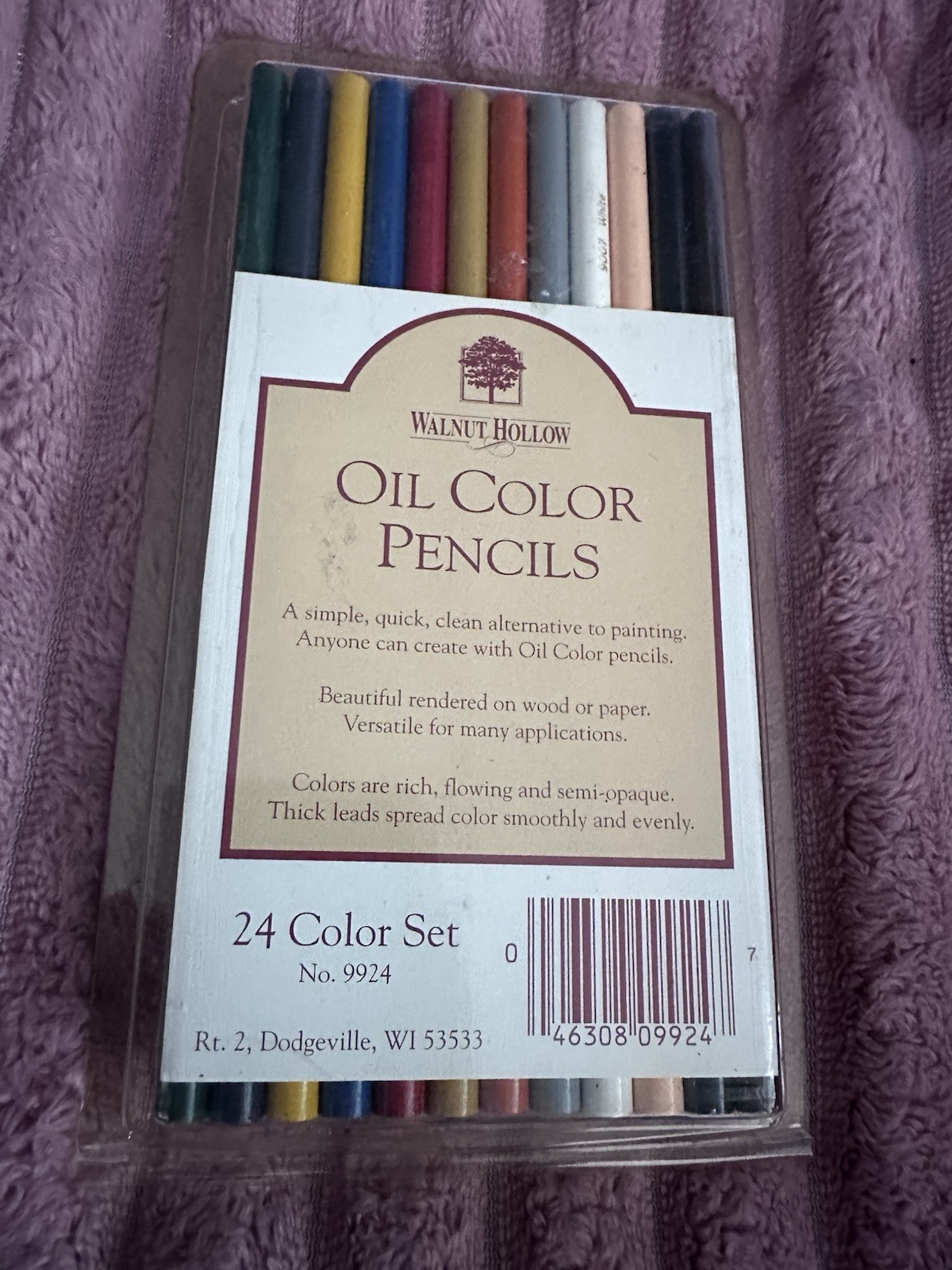 WALNUT HOLLOW OIL COLOR PENCILS  24 PACK  NO 9924  NEW