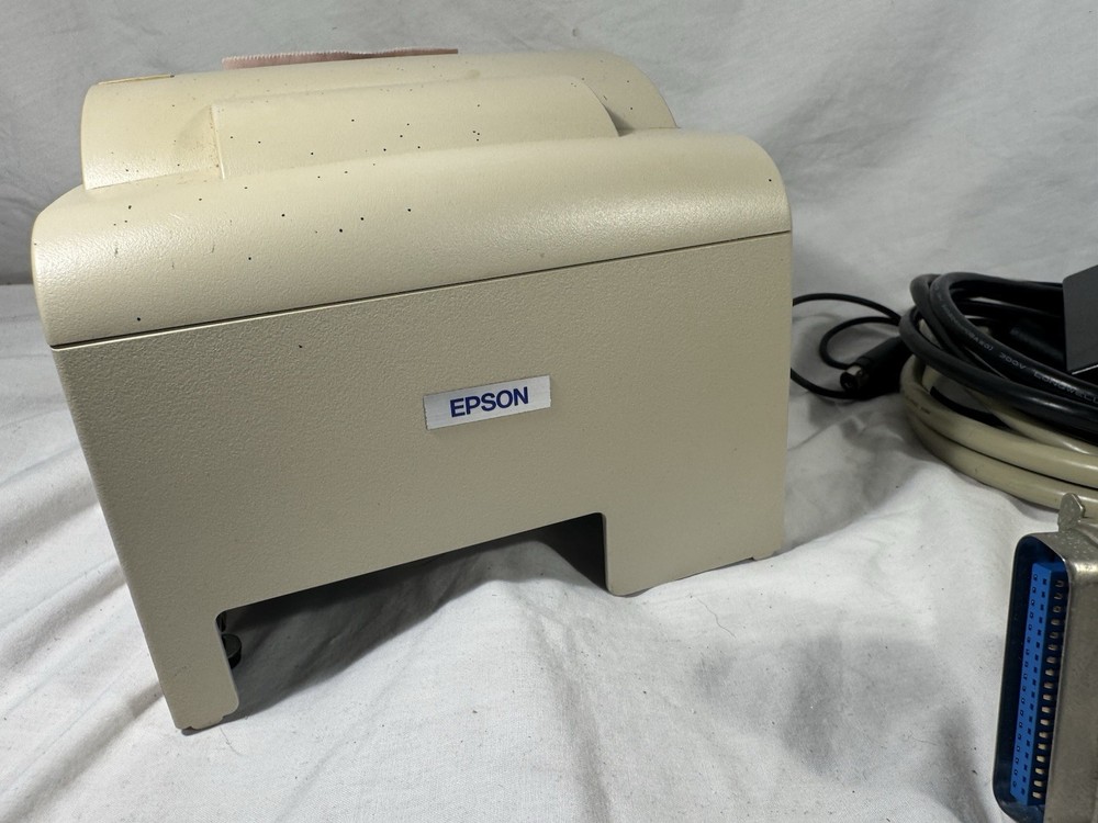 Epson TM-U220D POS Dot Matrix Receipt Printer Grey Parallel - Tested Powers On
