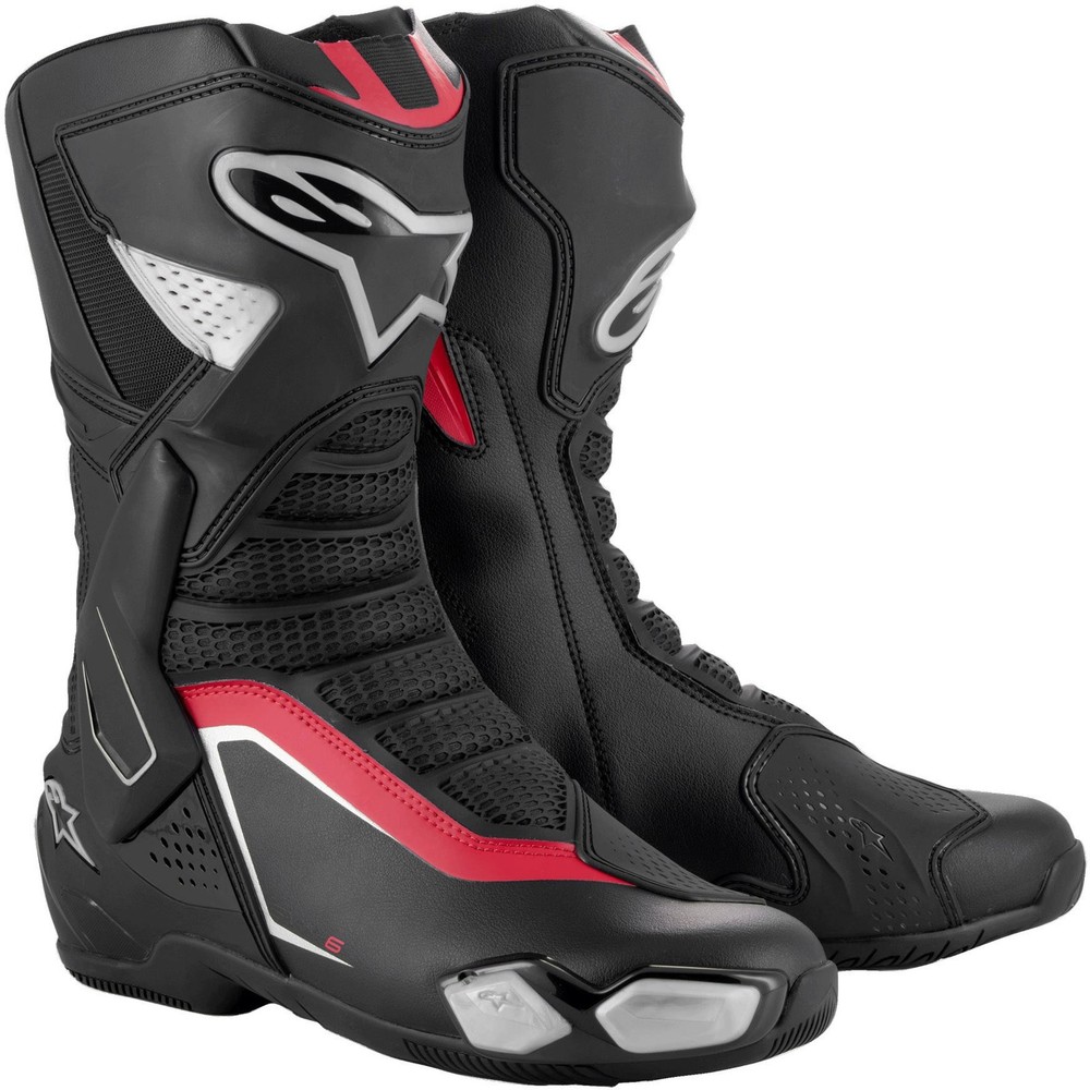 Alpinestars SMX-6 V3 Boots - Black/Silver/Red