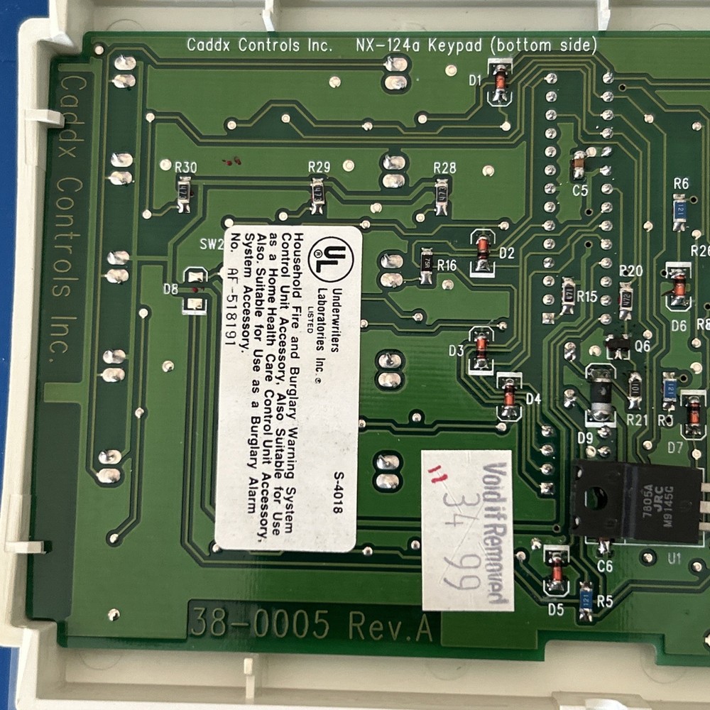 Caddx GE INTERLOGIX NetworX NX-124A Security Command Center Keypad