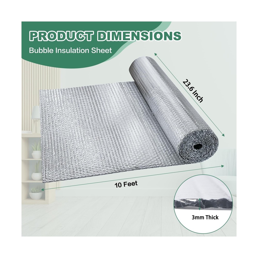 Reflective Bubble Insulation Sheet, Double Side Aluminum Foil Bubble Shield, ...