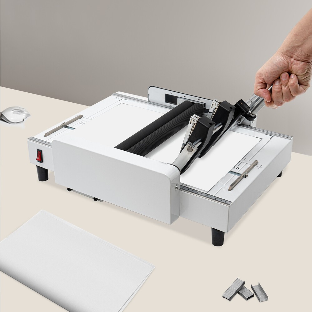 A3 Booklet Folding Binding Machine Paper Stapling Making Book Stapler Office new