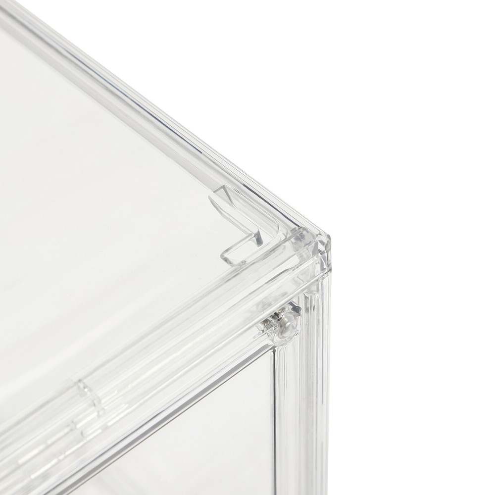 Compact 2-Tier Display Shelf Clear Cake Cupcake Bread Storage Box Display Case