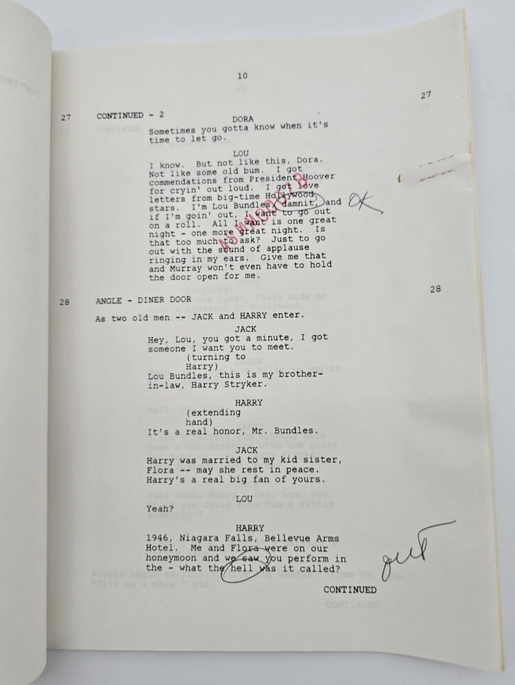AMAZING STORIES / Joshua Brand 1985 TV Script, Sid Caesar, Leo Rossi "Mr. Magic"