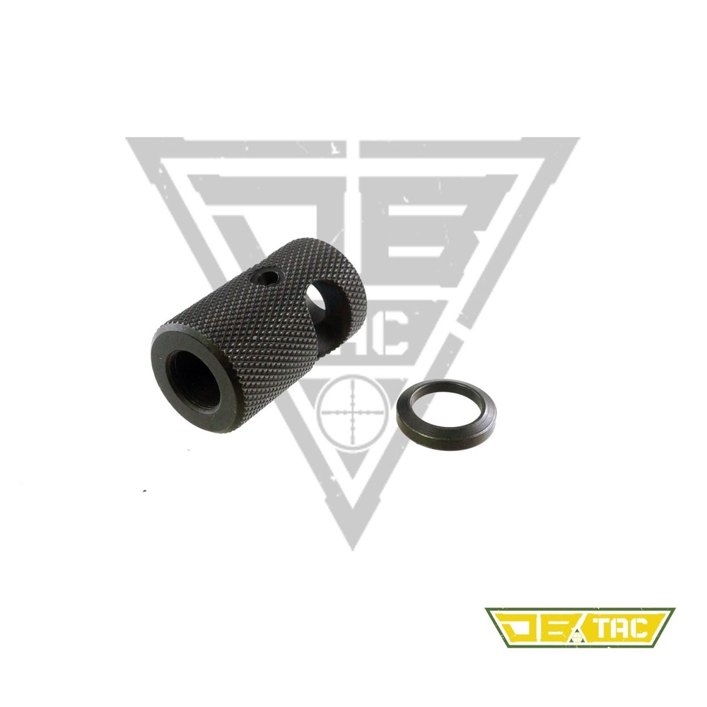 5/8''x24 TPI Thread Compact Short Knurled Surface Muzzle Brake For 9mm