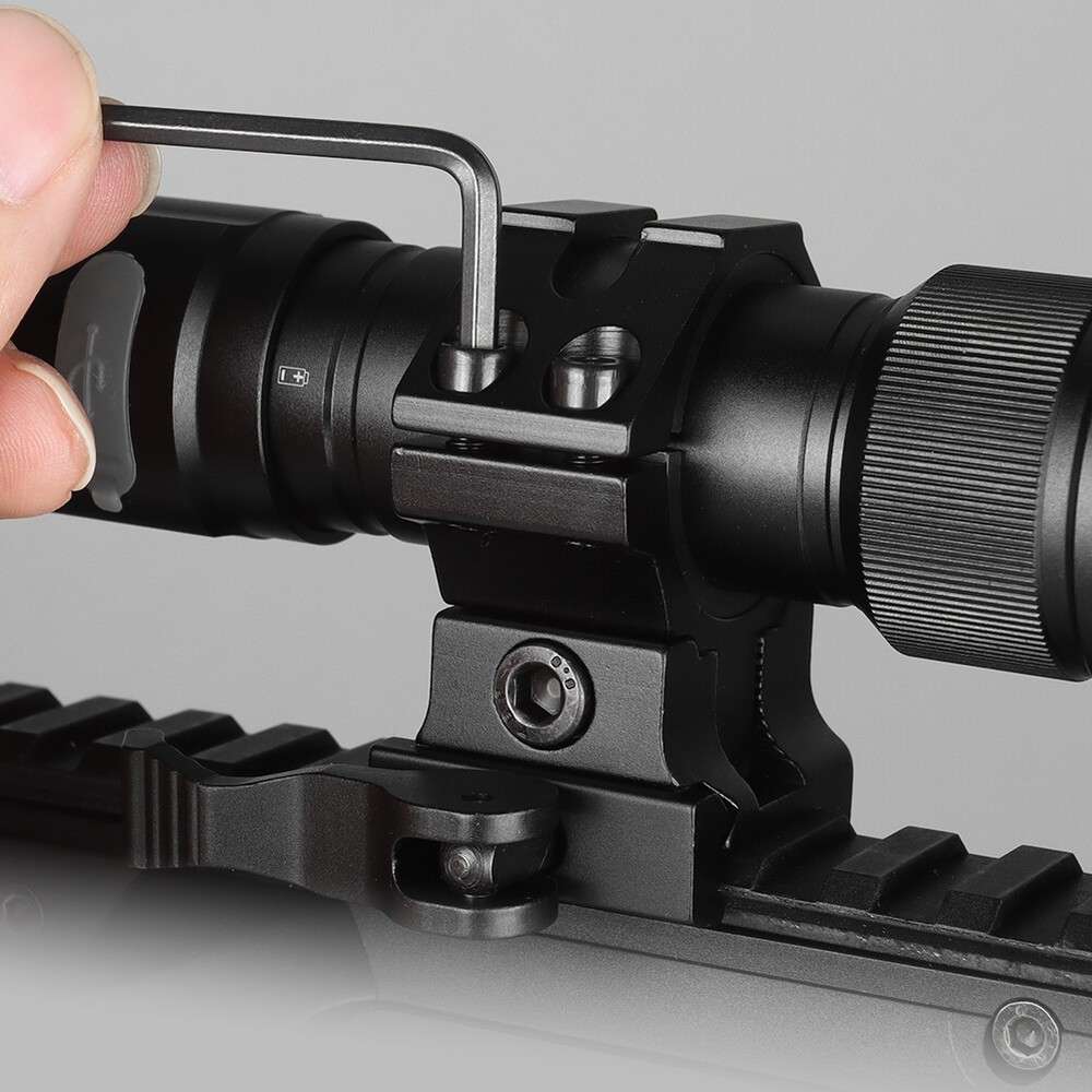 2Pack Adjustable Height Scope Ring 25.4mm/30mm for 20mm Dovetail Rail Riser Base