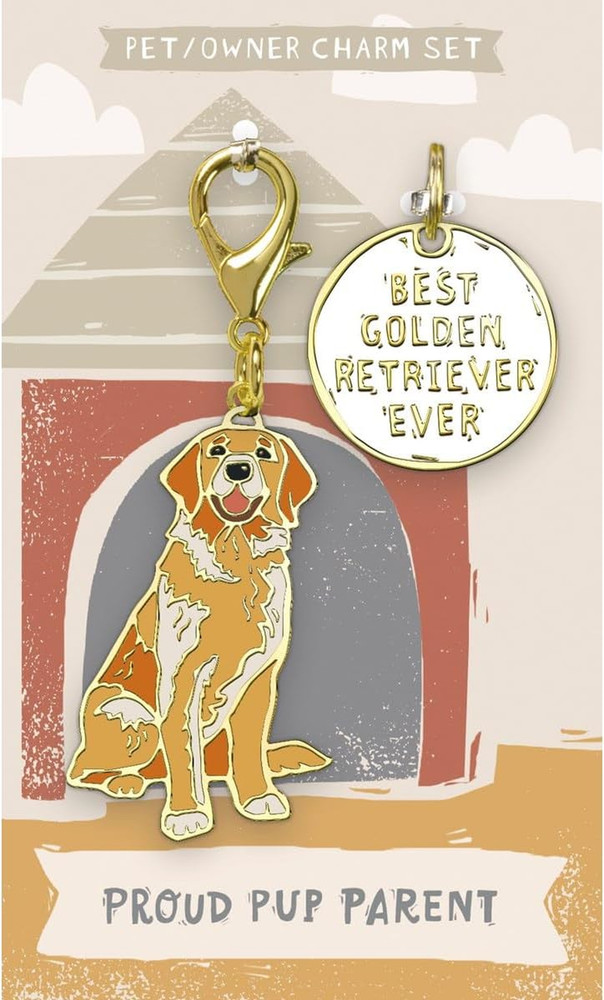 Dog Collar Charm Set - Golden Retriever