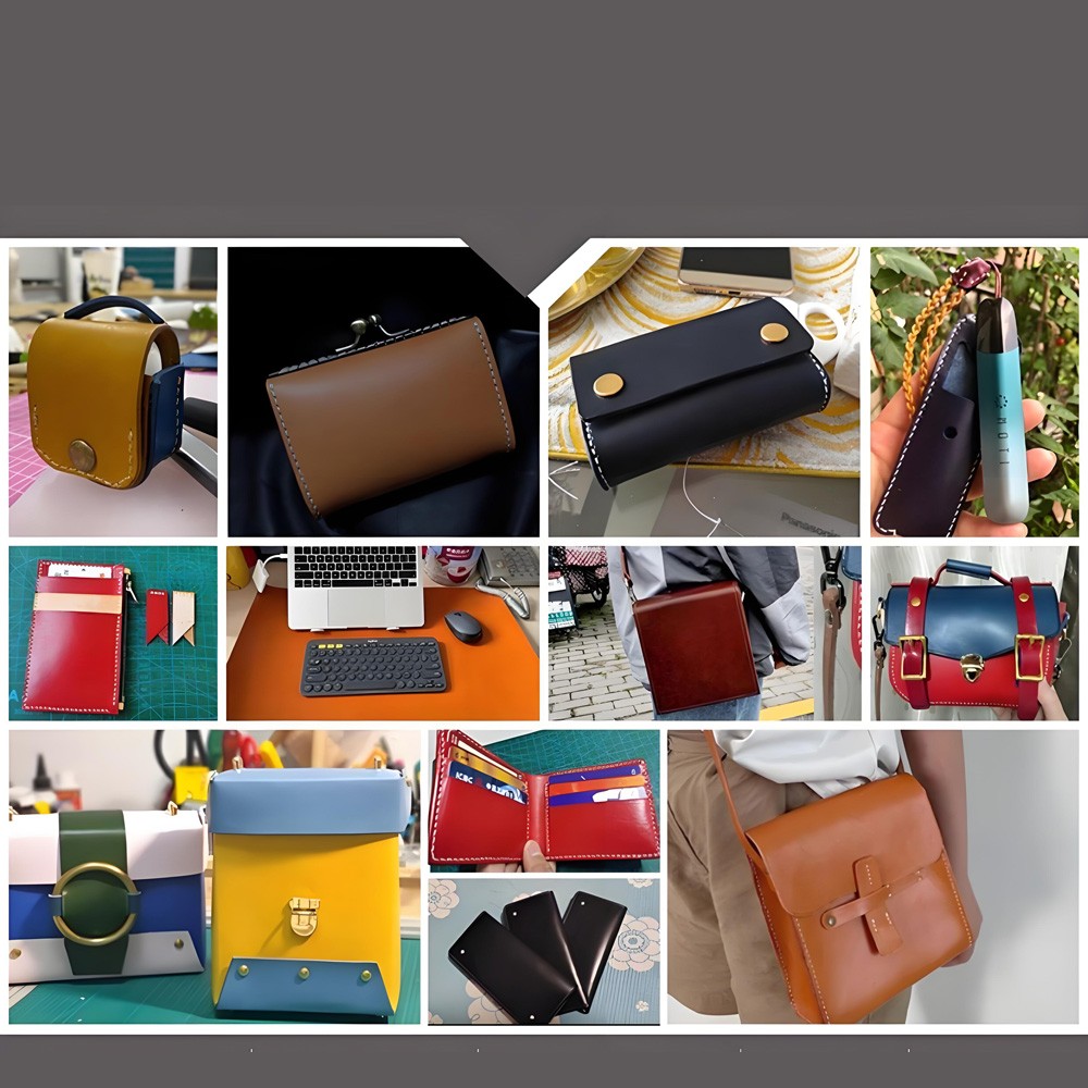 Multicolored Full Grain Vegetable Tanned Tooling Leather Leathercraft material
