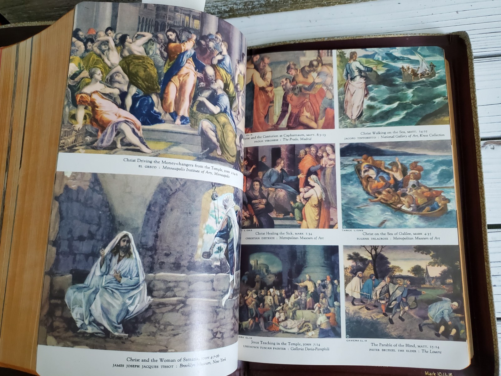 VTG Holy Bible Douay-Challoner & Confraternity Text 1951 White Illustrat Book