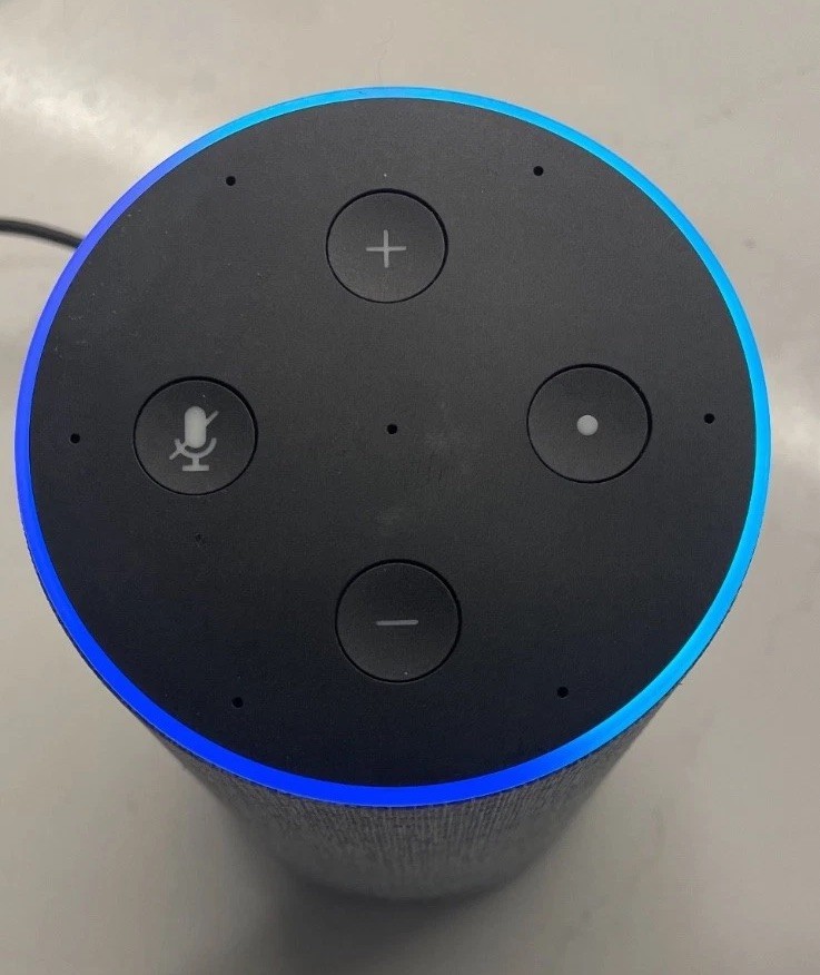 Amazon Echo (2nd Generation) Smart Assistant - Heather Grey Fabric