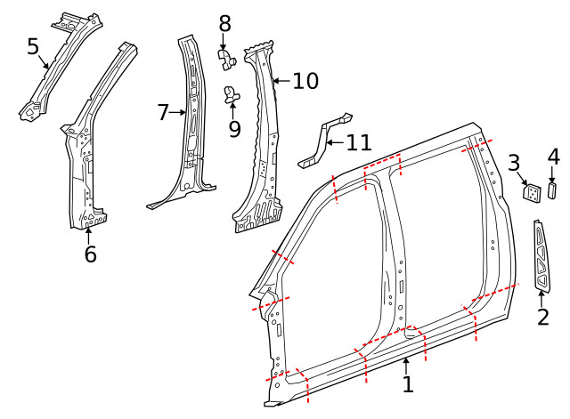 Genuine GM Driver Side Body Side Outer Panel Extension 22786531