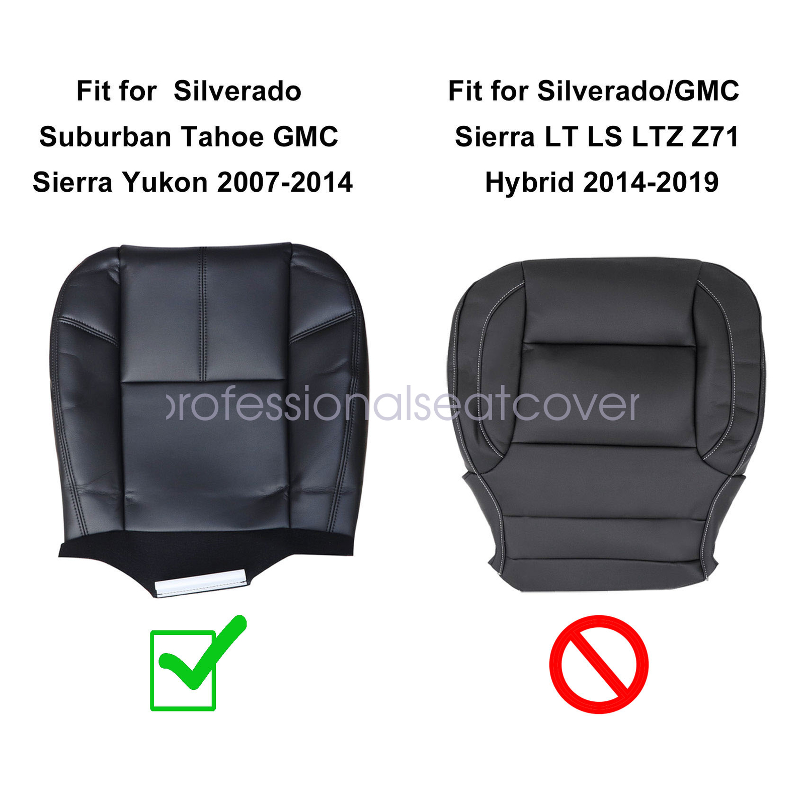 For 2007-2014 Chevy Silverado GMC Sierra 1500 2500 Bottom Seat Cover Foam pad