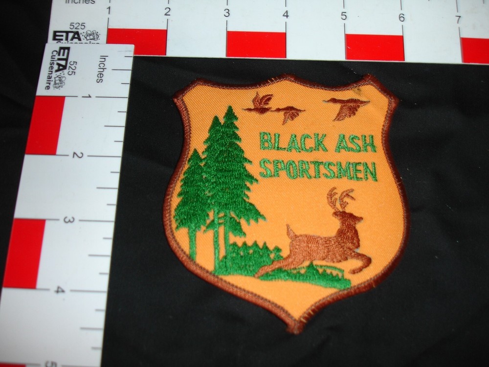 Black ash sportsmen vintage patch