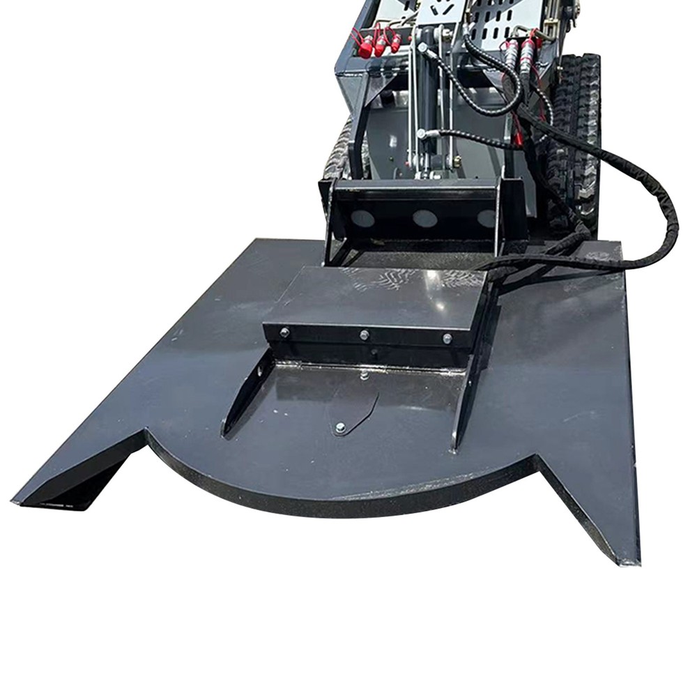 23HP Mini Skid Steer Loader + Mower Attachment with Tracks 3-Pumps Self-Leveling