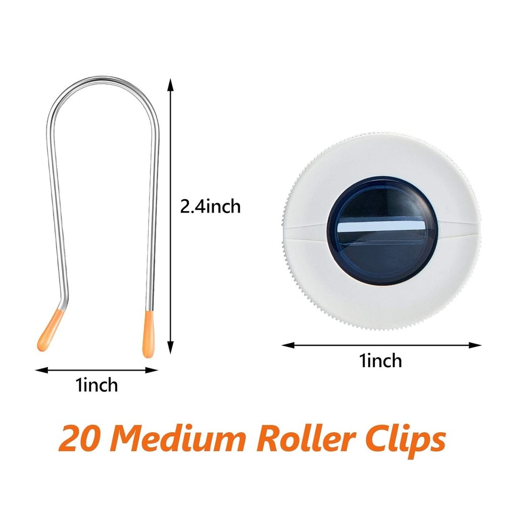 20 Pieces Assorted Hot Roller Clips Replacements, Fits Most Sized Rollers Cur...