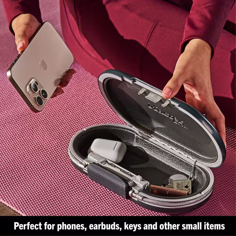 Portable Safe, Resettable Combination, Black