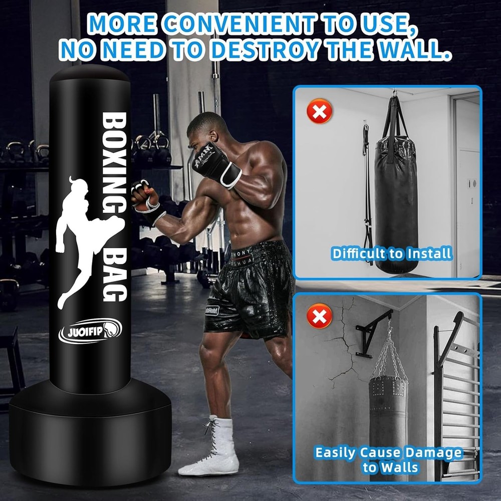 Heavy Punching Bag with Widened Base