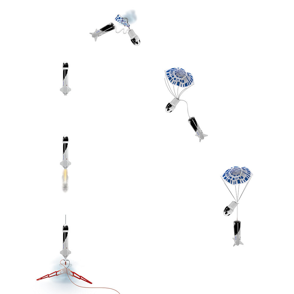 Estes Flying Model Rocket Kit Boxed Blue Origin Builders Kit EST 7315