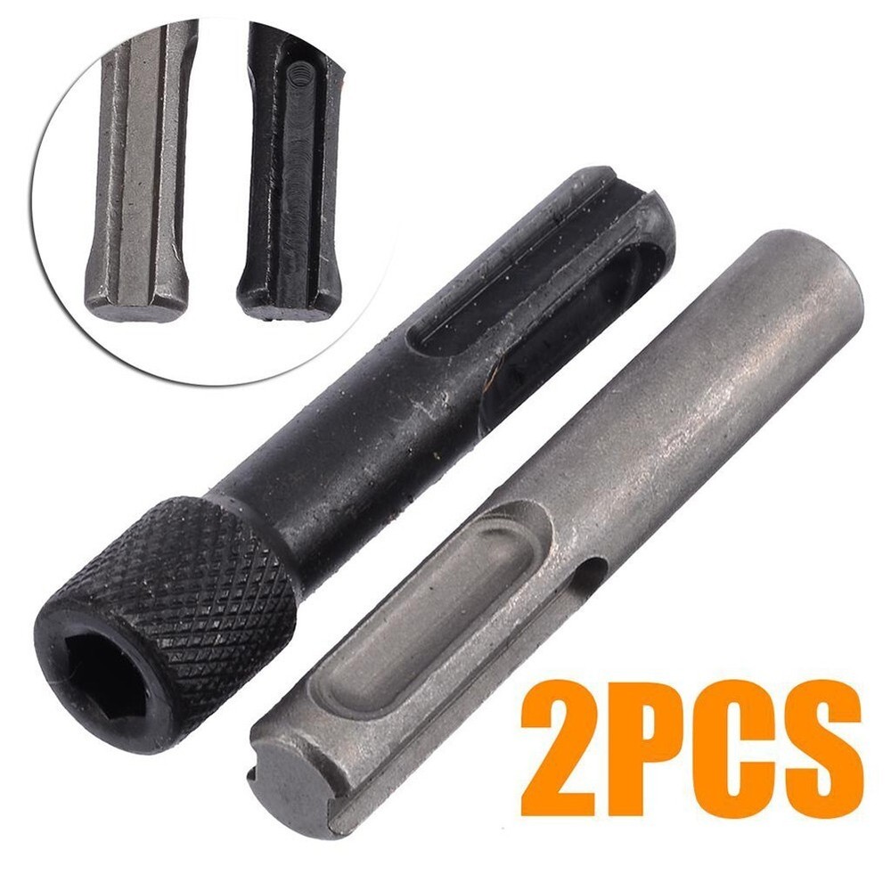 2X 1/4" Socket Driver Screwdriver Drill Bit Hex Shank Chuck Adaptor Set
