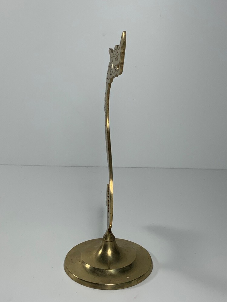 Vintage Brass Dragon Incense Holder 8 in.