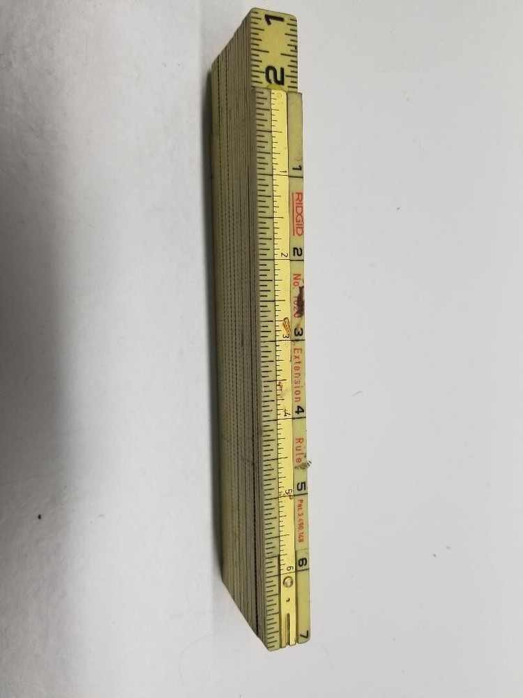 RIGID No. 1620 EXTENSION RULE SWISS MADE 72'' folding solid joints exc