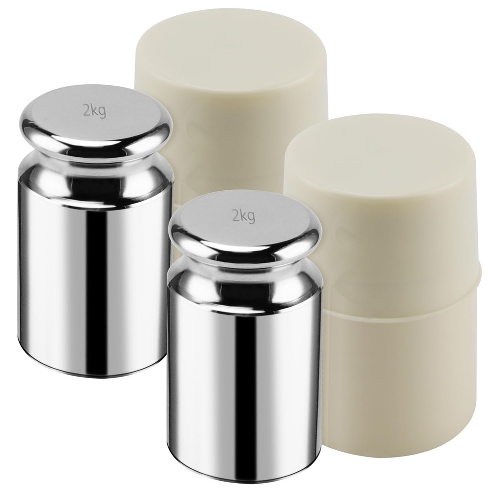 2PCS 2000g Calibration Weights, High Precision Chrome Scale Calibration Weigh...