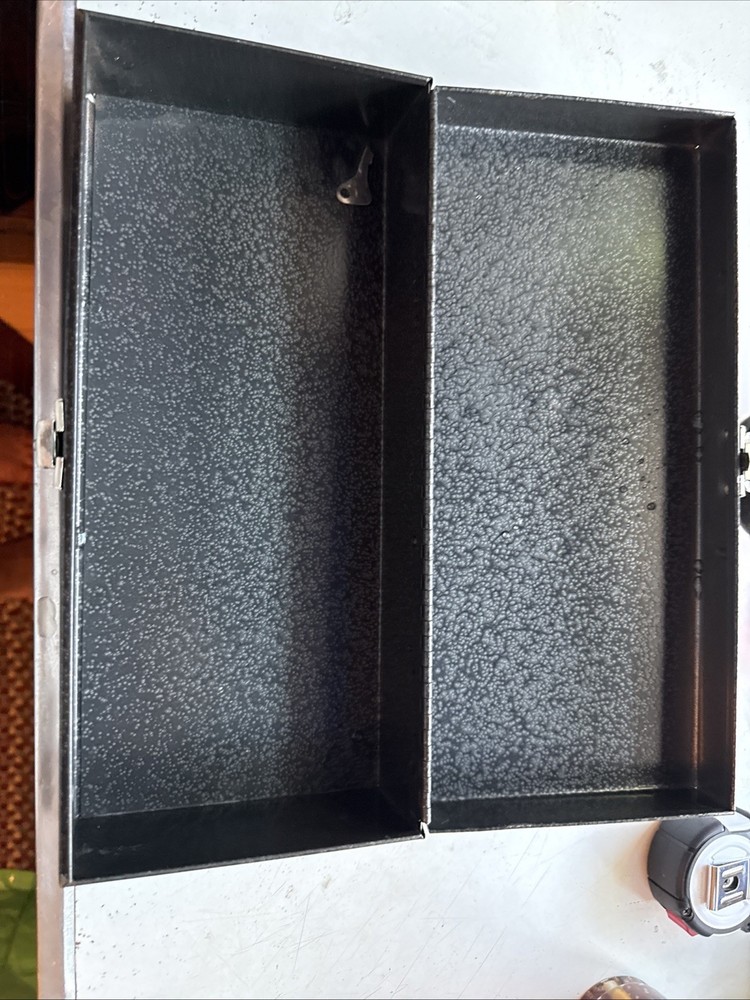 Vintage Tool Box Metal With Key