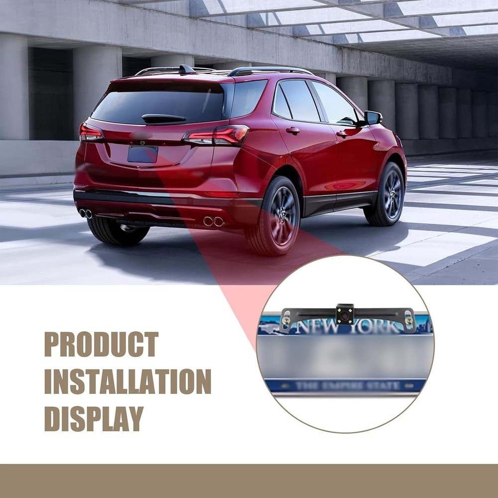 Shock-Proof Waterproof Camera Mount License Plate Frame - Easy DIY Installation