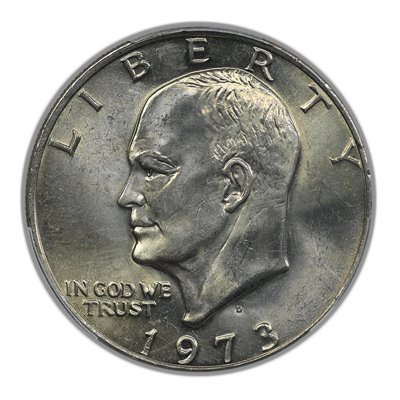 1973-D Clad Eisenhower Ike Dollar $1 PCGS MS64 CAC