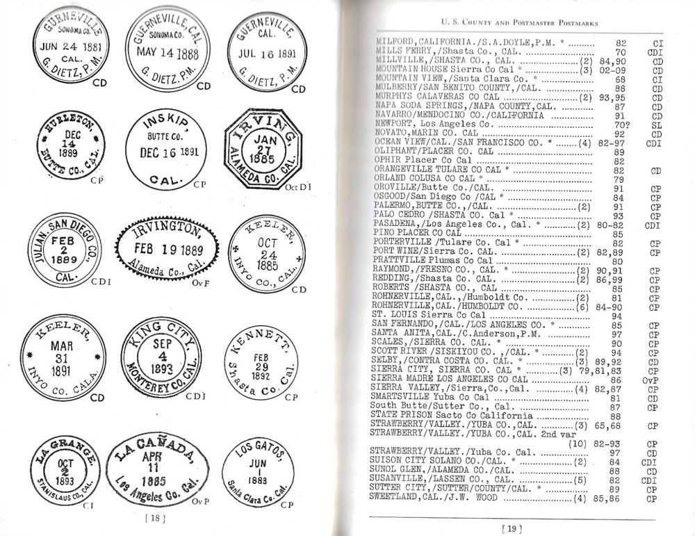 Billigs Philatelic Handbook Vol. X (#10) US County and Postmaster Postmarks