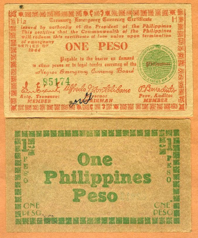 Philippines, 1 Peso, 1944, Pick S672, WWII XF