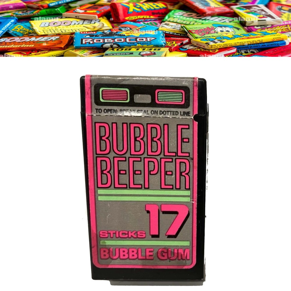 Bubble Beeper Gum Container Sealed 1990's Amurol Confections