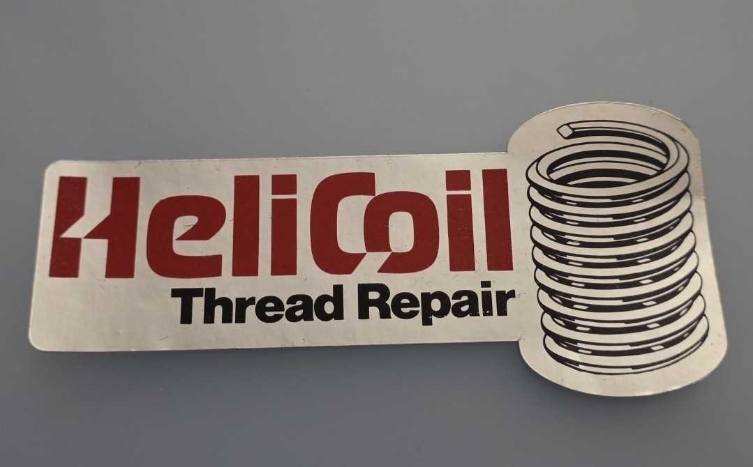 Vintage Helicoil Thread Repair Sticker Decal New Old Stock Automotive
