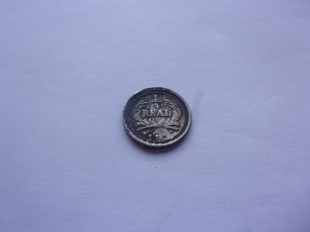 Guatemala 1889 silver 1/4 real dp17